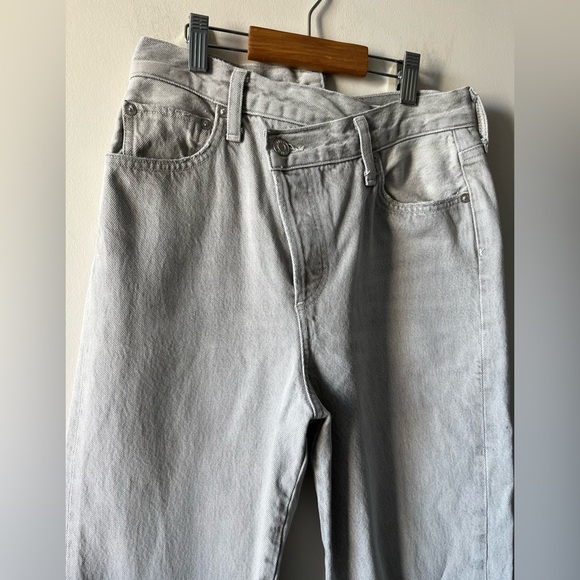 AGOLDE Criss Cross high-waist straight-leg jeans in light grey - 25 - Picture 12 of 15